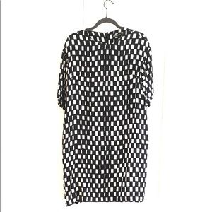 Marimekko shift dress M 38 checkerboard checkered